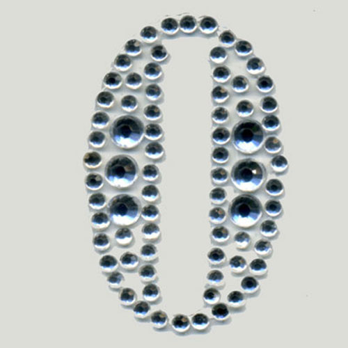 88720 Stick On Bling 35mm Number 0