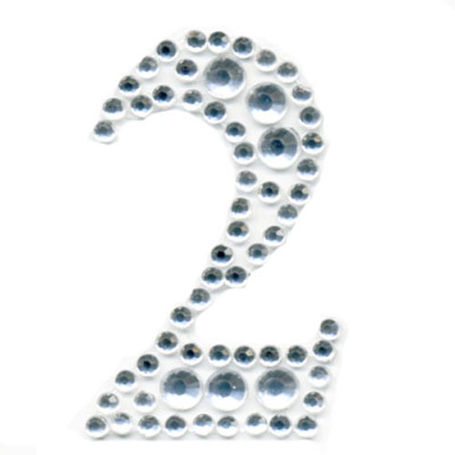 88722 Stick On Bling 35mm Number 2