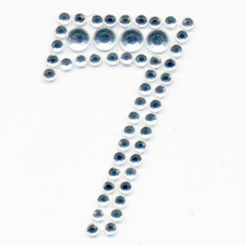 88727 Stick On Bling 35mm Number 7