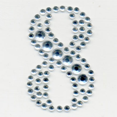88728 Stick On Bling 35mm Number 8