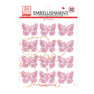 88835 Sticker Butterfly 40mmx30mm Bling Pink
