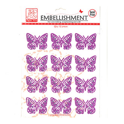 88836 Sticker Butterfly 40mmx30mm Bling Purple