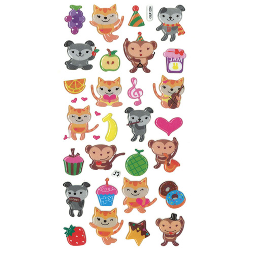 88883 Stickers Monkeys Cats And Dogs