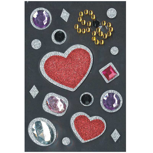 88962 Sticker Phone Bling Red Heart