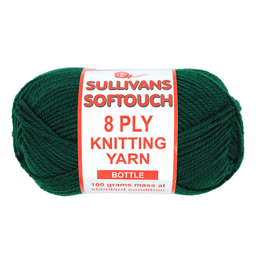89216 Sullivans 8ply Polyster Softouch Knitting Yarn - 100g - Bottle