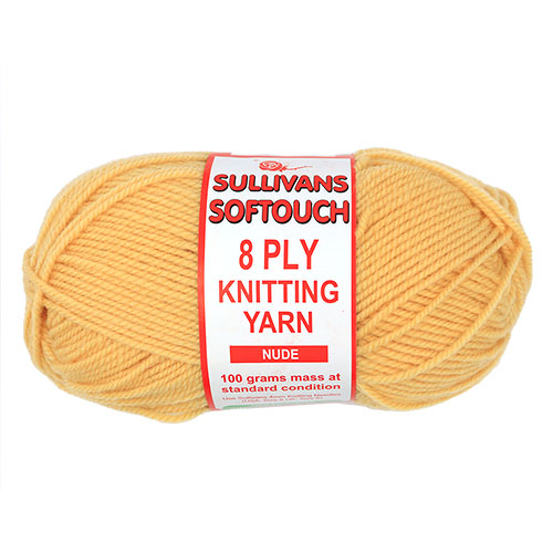 89369 Sullivans 8ply Polyster Softouch Knitting Yarn - 100g - Sand