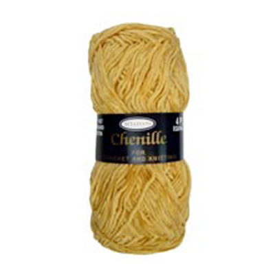 89585 Knitting Yarn Chenille 40 Gm Ochre