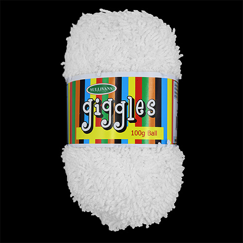 89709 Knitting Yarn Giggles 100 Gm White
