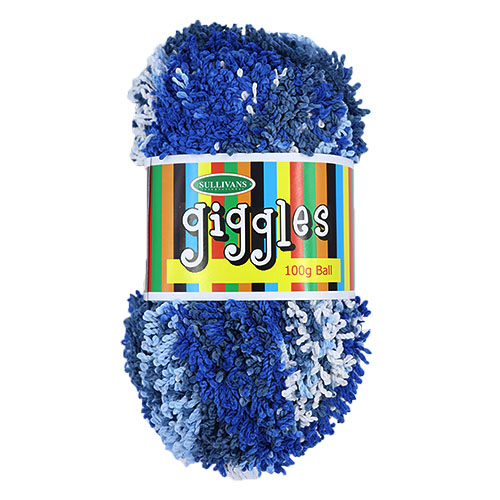 89717 Knitting Yarn Giggles 100 Gm Blue Mix
