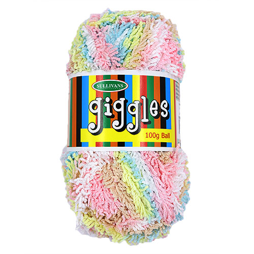 89719 Knitting Yarn Giggles 100 Gm Pastel Mix