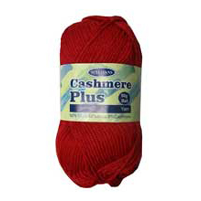 89758 Cashmere Plus Knitting Yarn 50gm Red