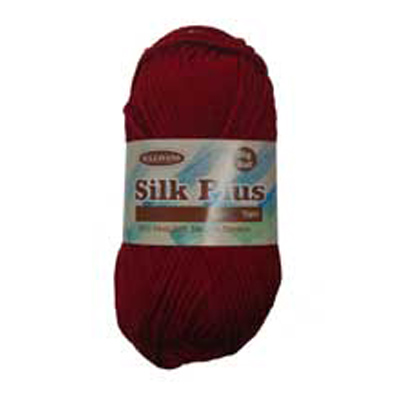 89767 Silk Plus Knitting Yarn 50gm Deep Red