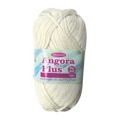 89817 Angora Plus Knitting Yarn 50gm Snow