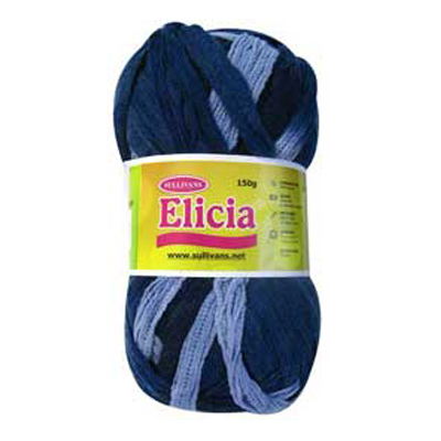 89843 Scarf Yarn Elicia 150 Gm Denim Mix