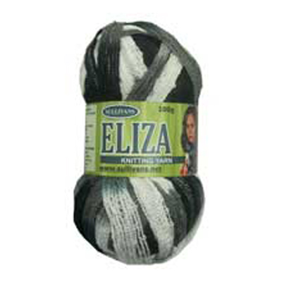 89864 Eliza Scarf Yarn 100gm Black Mix