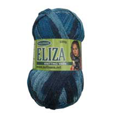 89869 Eliza Scarf Yarn 100gm Blue Mix