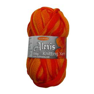 89879 Alexis Scarf Yarn 100gm Orange Mix