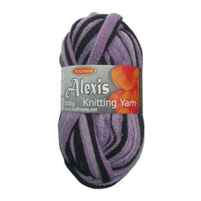 89880 Alexis Scarf Yarn 100gm Purple Mix