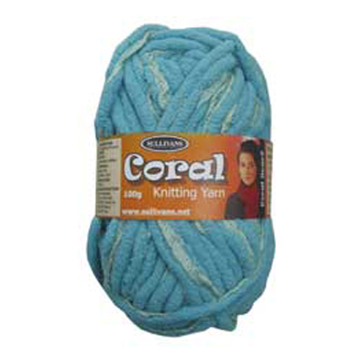 89885 Coral Scarf Yarn 100gm Blue Mix