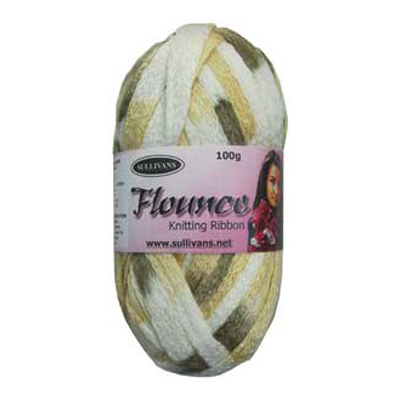 89888 Flounce Scarf Yarn 100gm Natural Mix