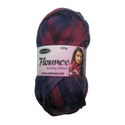 89893 Flounce Scarf Yarn 100gm Boysenberry Mix