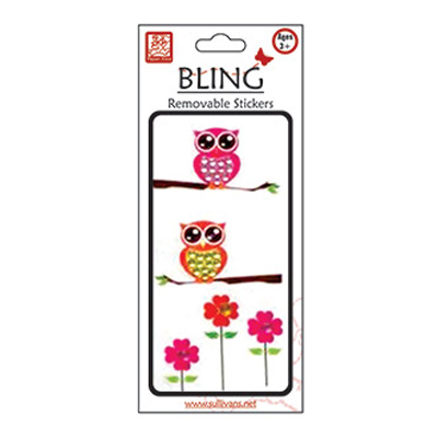 89967 Stick On Bling Owls