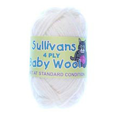 90252 Knitting Yarn Wool 25 Gm White