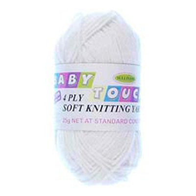 90262 Knitting Yarn Baby 25 Gm White