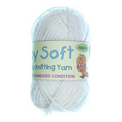 90272 Knitting Yarn Baby 50 Gm White