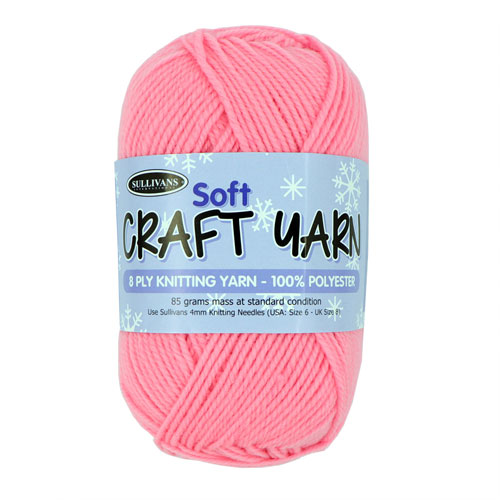 91503 Sullivans 8ply Polyster  Soft Craft Yarn - 85gm - Candy