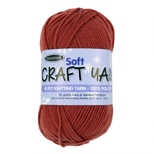 91505 Sullivans 8ply Polyster  Soft Craft Yarn - 85gm - Tea Rose