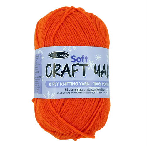 91506 Sullivans 8ply Polyster  Soft Craft Yarn - 85gm - Sunset