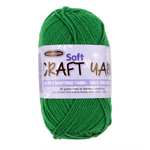 91510 Sullivans 8ply Polyster  Soft Craft Yarn - 85gm - Ocean Green