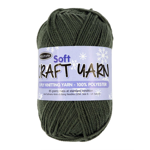 91518 Sullivans 8ply Polyster  Soft Craft Yarn - 85gm - Titanium