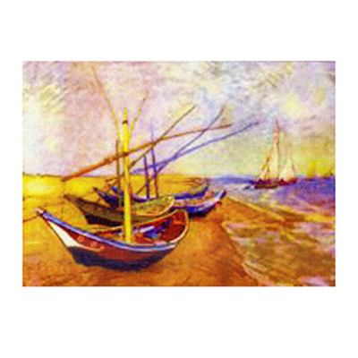 91913 Tapestry Boats Of Saintes- Maries