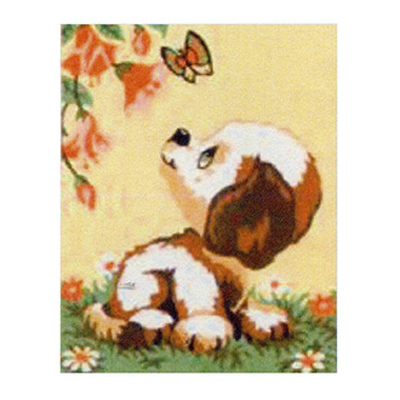 91925 Tapestry Pup & Butterfly