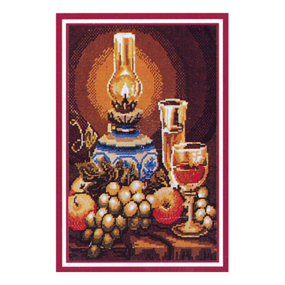 92073 Tapestry Oil Lamp With Wine