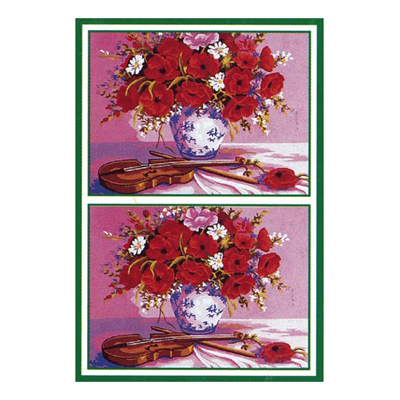 92112 Tapestry Violin & Flowers Set 2