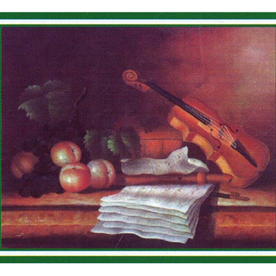 92120 Tapestry Violin & Fruit