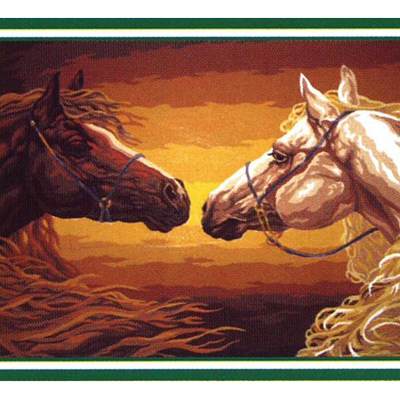 92142 Tapestry 2 Horse Heads