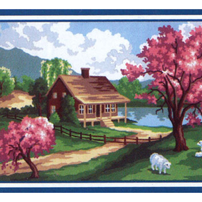 92212 Tapestry Spring Scene Sheep
