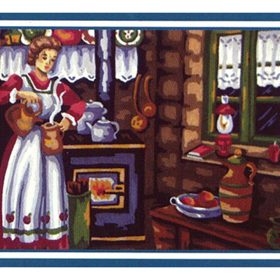92270 Tapestry Lady In Kitchen