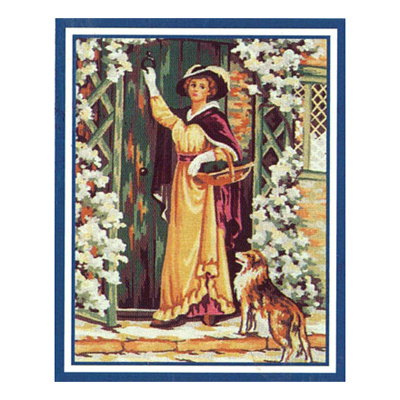 92271 Tapestry Lady Knocking On Door