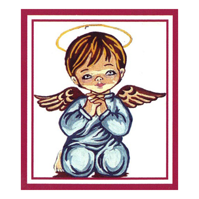 92349 Tapestry Angel Boy Praying