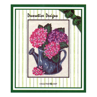 92419 Tapestry Kit Pink Flowers Can 