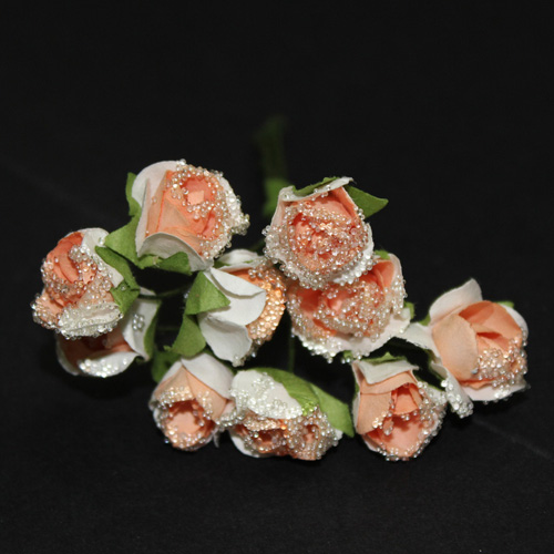 92605 Flower Glass Small Orange White