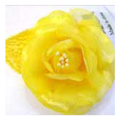 92651 Flower X/large With Bead Yellow