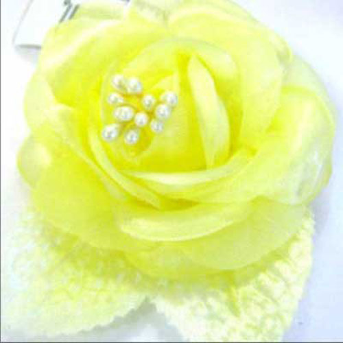 92659 Flower X/large With Bead Lemon