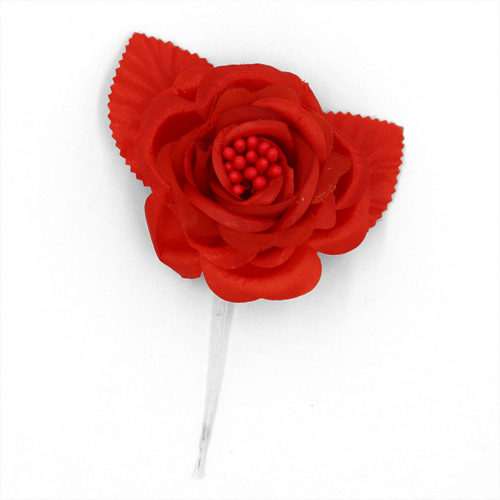 92661 Flower With Bead Extra Large Red