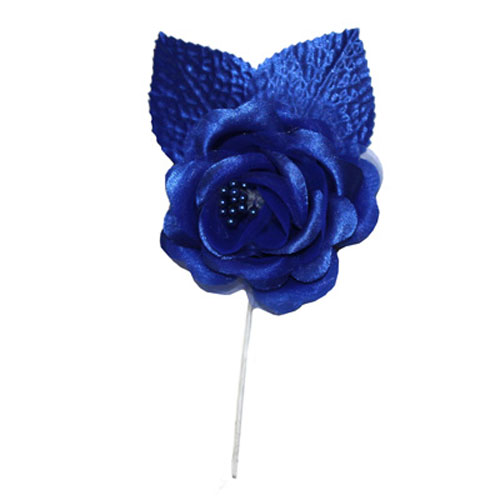 92669 Flower With Bead Extra Large Royal